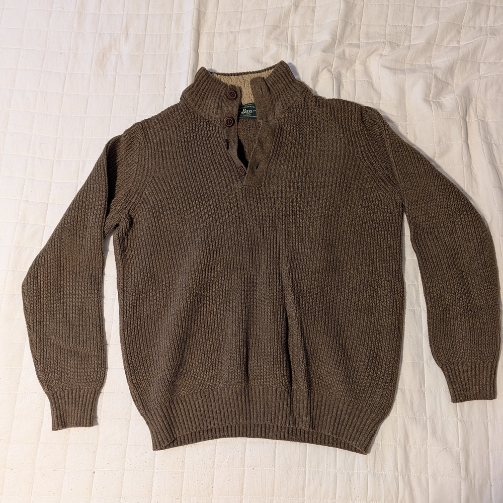 G.H. Bass & Co. Men's Brown Zip Up Sweater